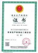安全生産标準化二級證書